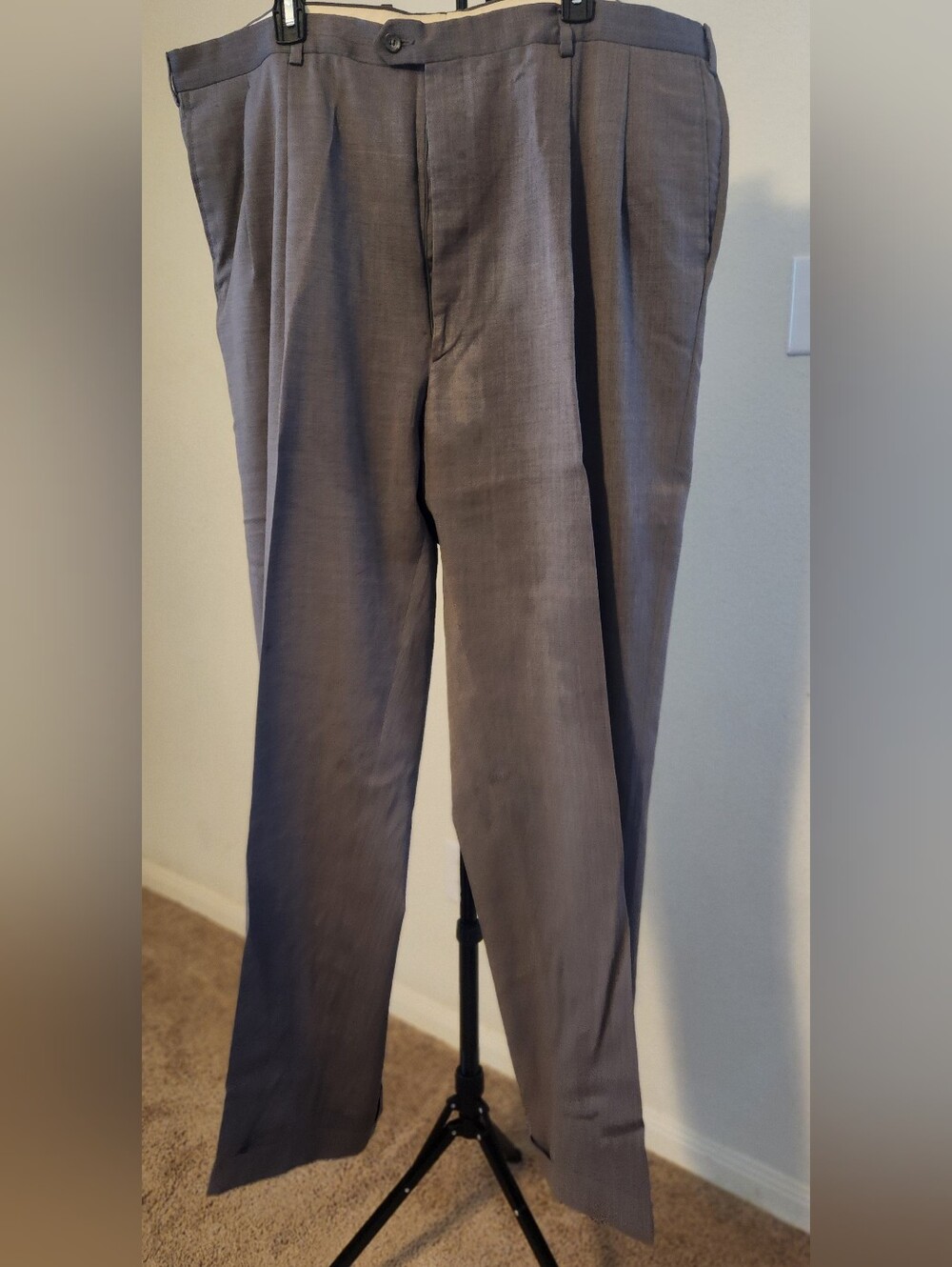 Pronto Uomo Charcoal Pleated Dress Pants